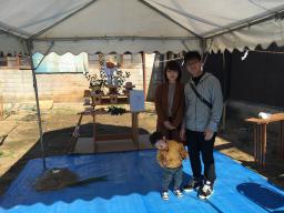 家族で記念撮影